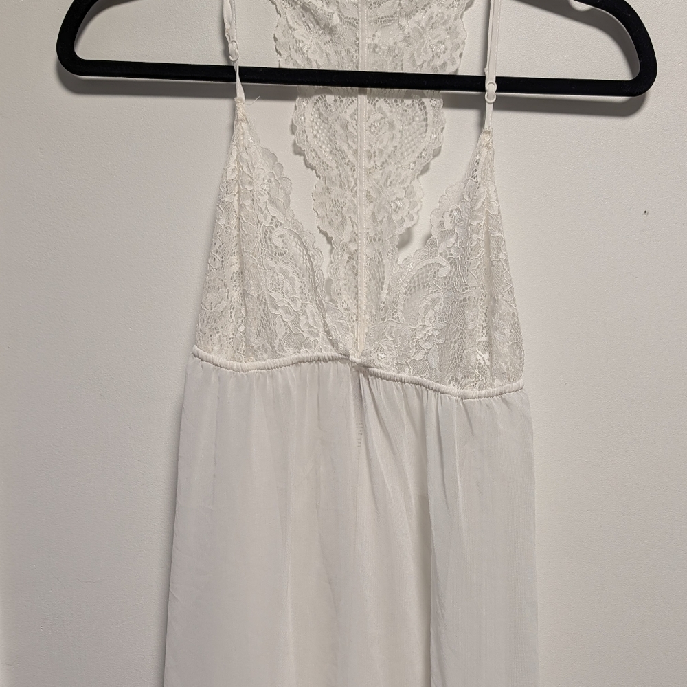 XL In Bloom by Jonquil White Lace Chemise Nightgown